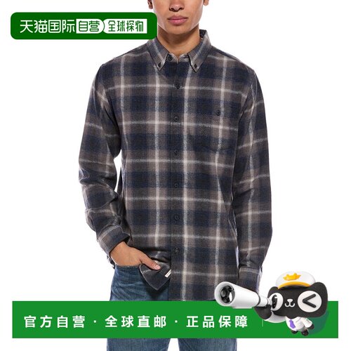 美国直邮自营weatherproof vintage防风雨复古拉绒法兰绒衬衫-蓝