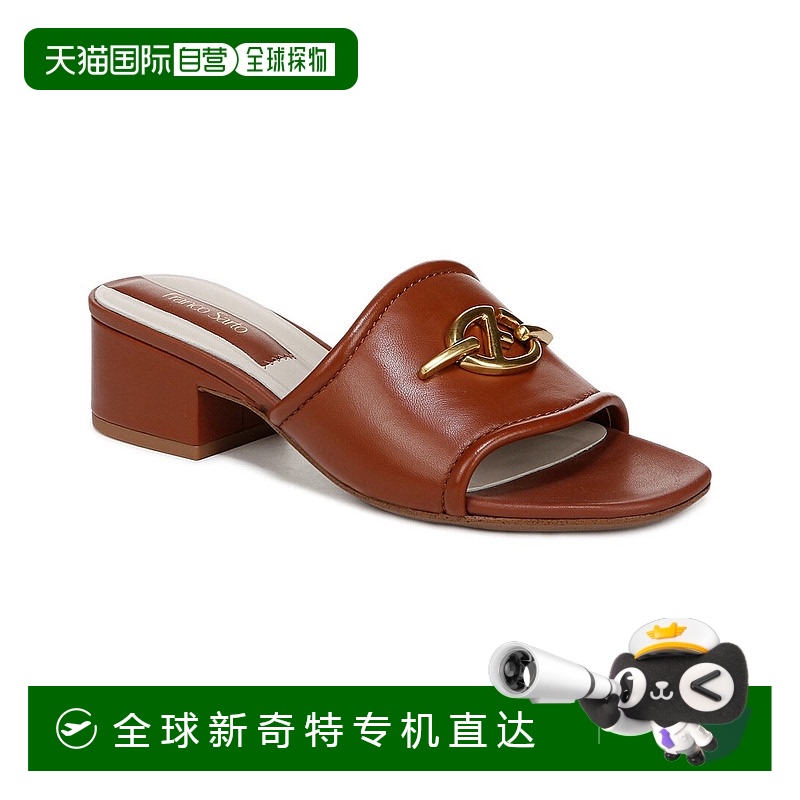 自营 Franco Sarto Noreen2皮革滑盖-棕色 【美国奥莱】直发