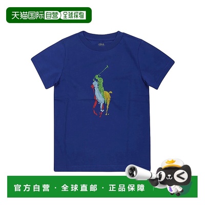 自营 polo ralph lauren拉尔夫 劳伦儿童大马驹印花圆领T恤，3YY-