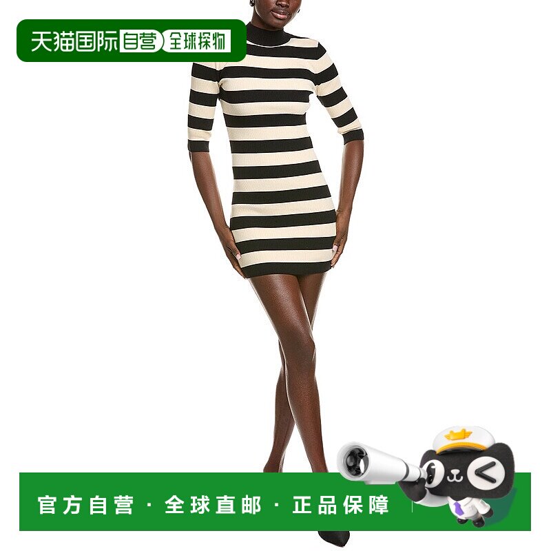 自营Endless Rose Striped Mini Dress - black 美国奥莱直发
