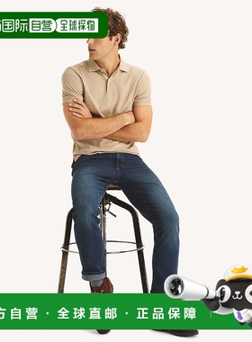 自营Nautica Mens Slim Fit Interlock Polo - warm taupe 16-110