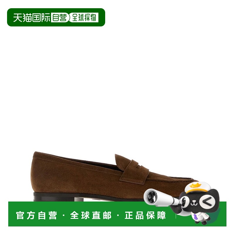 自营church'sBrown Suede Natalie Loafer With Nubuck-Finish Le