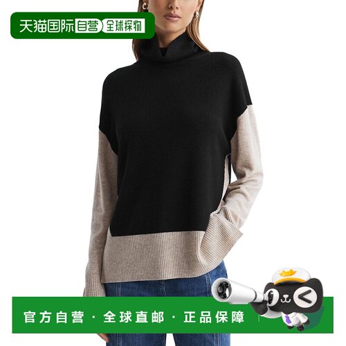 自营Reiss Alexis Wool & Cashmere-Blend Knitted Roll Neck Top