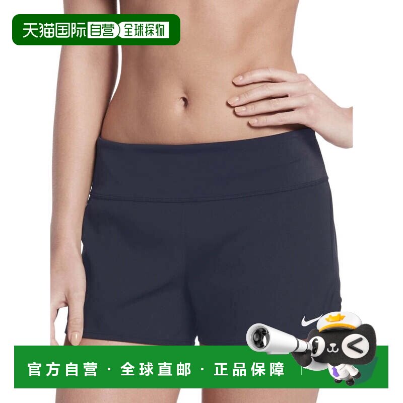 自营Nike Solid Element板短裤女款蓝色弹力高腰DSGL1018-蓝色 美