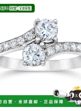 自营 pompeii31CT 2 Stone Forever Us Lab Created 钻石订婚戒指