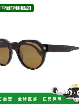 自营 Ermenegildo Zegna 圆形太阳镜 EZ0102 52J Dark Havana 48m