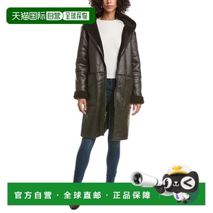 自营Frye人造羊毛行李外套 美国奥莱直发 棕色