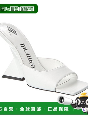 自营 the atticoAttico Cheope 皮革穆勒鞋 - 白色 美国奥莱直发