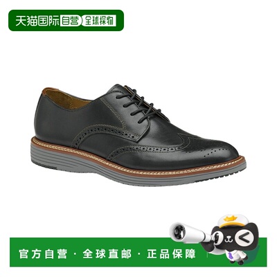 自营Johnston & Murphy Upton翼尖皮革牛津-黑色 美国奥莱直发