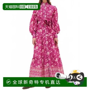 oliphant紫紅色Mulberry高領(lǐng)紐扣長(zhǎng)裙 自營(yíng) 美國(guó)奧萊直發(fā)