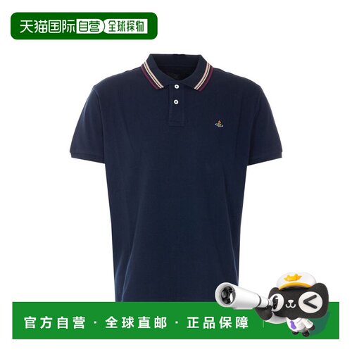 自营vivienne westwoodDeep Navy Polo Shirt - black 美国奥莱直