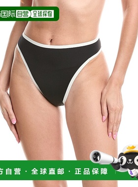 自营 l spaceL*太空融合文图拉比基尼底部-黑色 美国奥莱直发性感