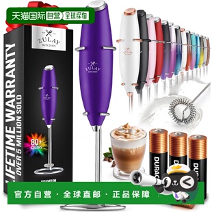自营zulay kitchen手持式牛奶霜，配有4节Duracell电池和支架-深