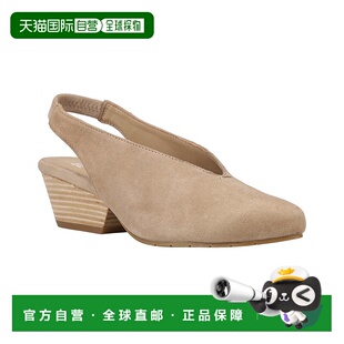 自营 EILEEN FISHER Hena皮革高跟鞋-棕色 美国奥莱直发