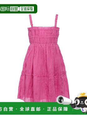 自营 sea new york纽约科尔烟熏苎麻连衣裙-粉红色 美国奥莱直发