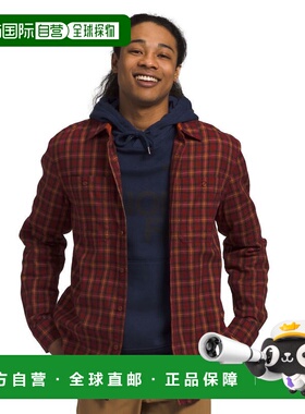 自营 the north faceNorth Face Arroyo男式衬衫棕色格子轻质法兰