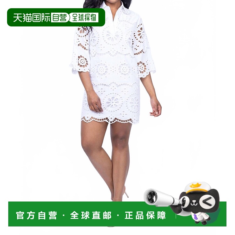 自营tyler boePenny Eyelet Tunic In White - white 美国奥莱直