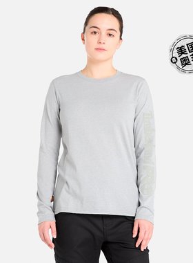 女士 Timberland PRO Core 长袖 T 恤 - 灰色混色 【美国奥莱】直