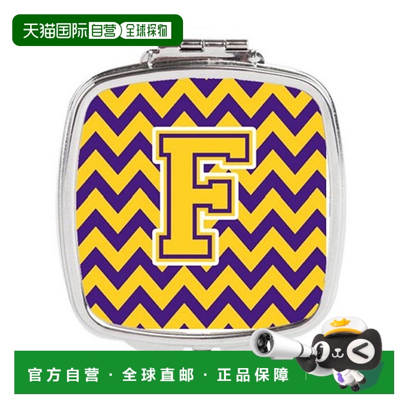 自营 Carolines Treasures CJ1041-FSCM 字母 F 雪佛龙紫色正品