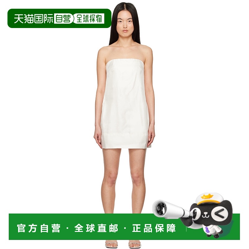 1h可退 香港直邮潮奢 Staud 女士 灰白色 Lidia 连衣裙 R25S2298D