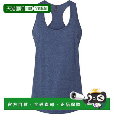 自营 Gildan Softstyle Womens CVC Racerback Tank Top - navy m