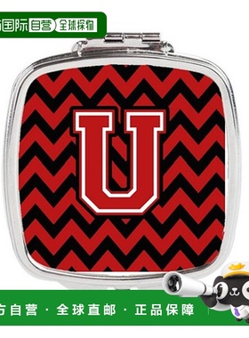 自营Carolines Treasures CJ1047-USCM 字母 U 雪佛龙黑色和正品