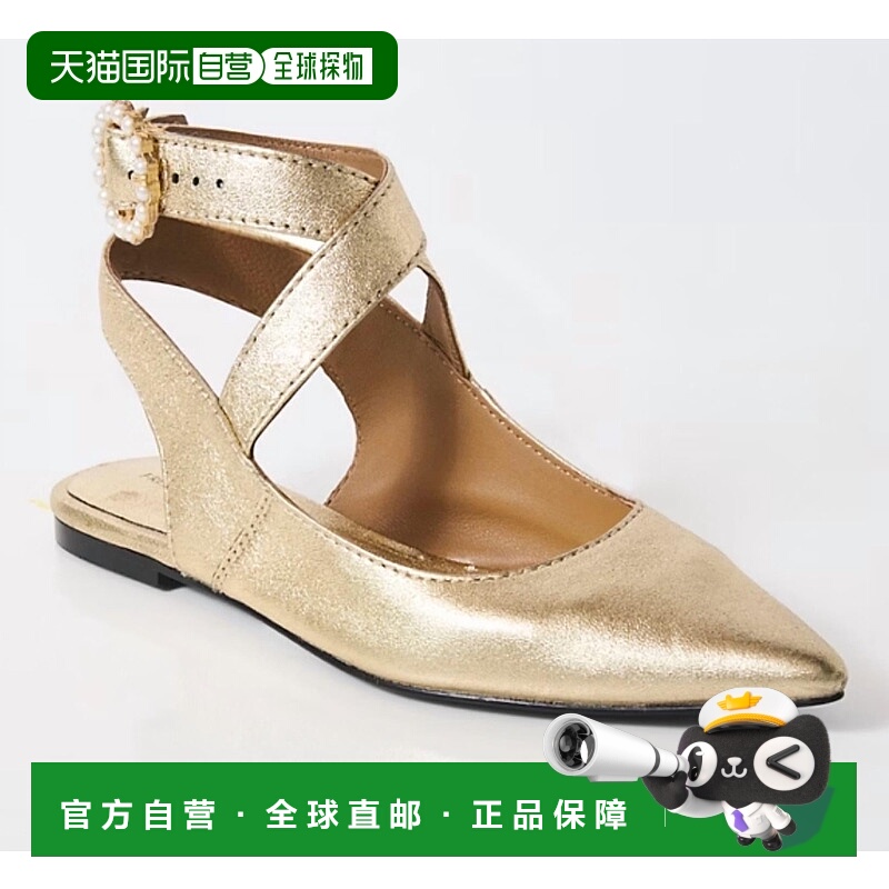 自营 free people香槟金属色女式Parisa尖头平底鞋-香槟金属色 美