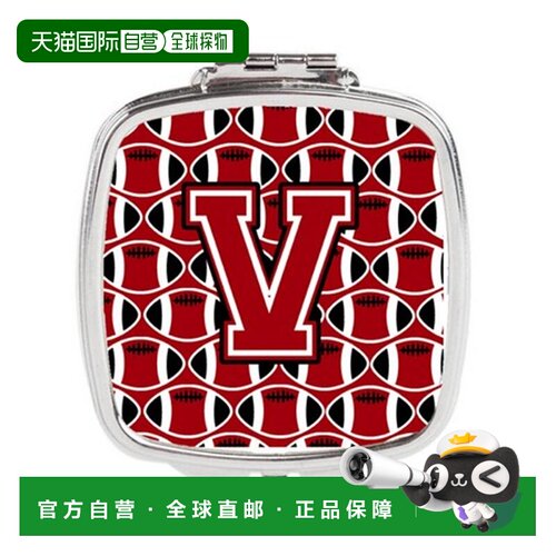 自营Carolines Treasures CJ1073-VSCM 字母 V 足球红,正品