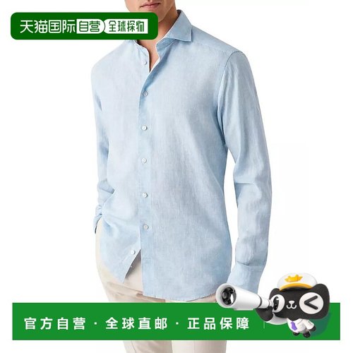 【美国直邮】eton 男士 衬衫亚麻男款长袖休闲上衣麻衬衫