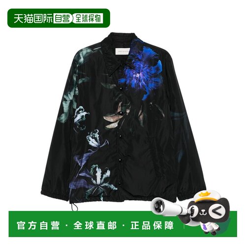自营dries van notenArtistic Floral Print Casual Jacket - bla