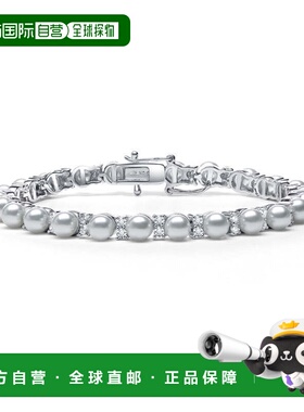 自营geneviveSterling Silver with Clear Cubic Zirconia & Whit