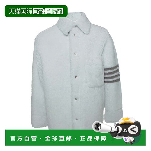 自营Thom Browne, 4 bar stripe shearling jacket - white 美国