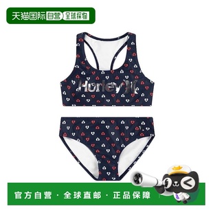 自营Girls Hurley Two-Piece Bikini Kids Midnight Navy Racerba