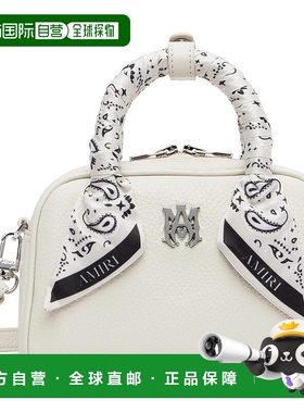 1h可退 香港直邮潮奢 AMIRI 女士 灰白色 Micro Bowling 手提包 A