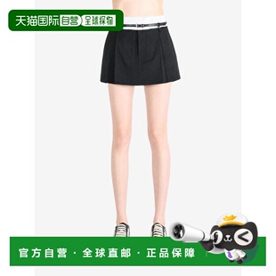 美国直邮ALEXANDER WANG-女士预造型平角中款褶裥短款短裤