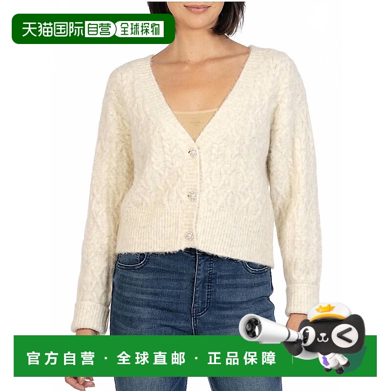 自营kut from the klothPetra Crop米色开襟羊毛衫 美国奥莱直发