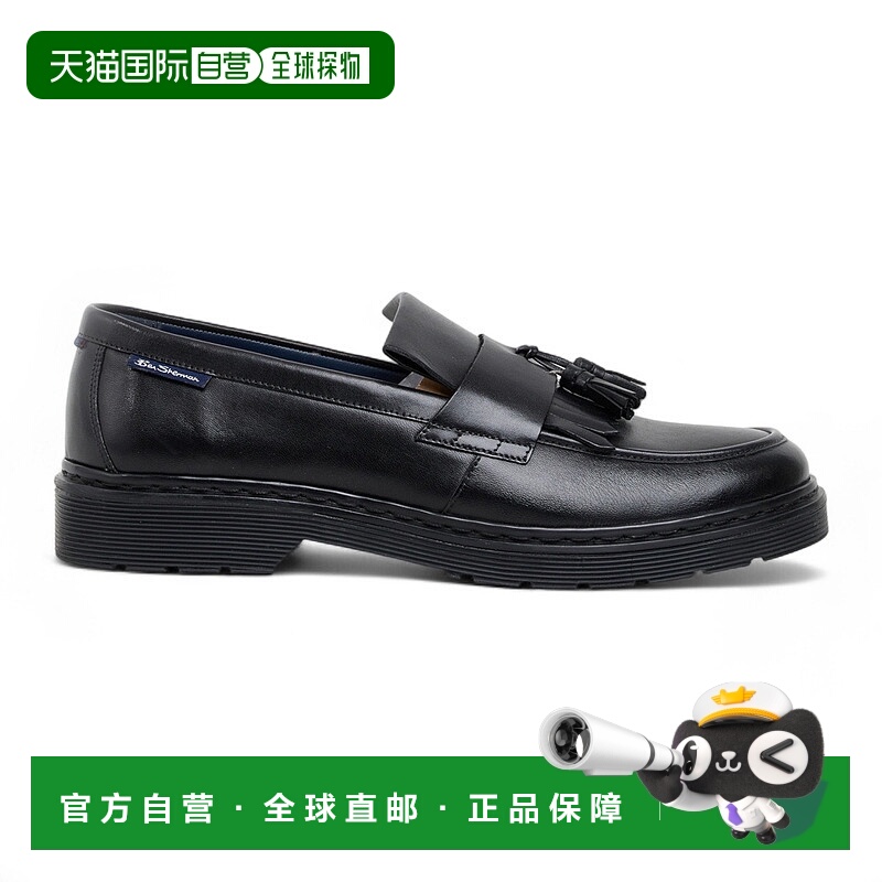 自营Ben Sherman Men's Black Leather Tassel Loafer Shoes - Du