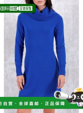 自营incashmereCashmere Long Sleeve Cowl Neck Dress - sapphir