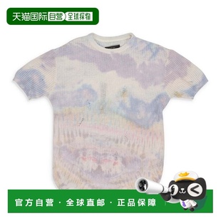自营amiriPurple Tie Dye Knit Short Sleeve Shirt - purple 美