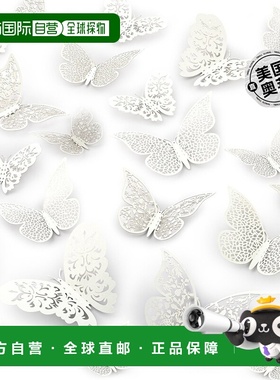 zulay kitchen48pcs Removable 3D Butterfly Decor with 3 Diffe