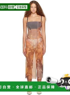 1h可退 香港直邮潮奢 ELLISS 女士 橙色 Sunflower 连衣裙 SUNFLO