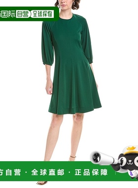 自营 weekend max mara周末Max Mara Trine Midi连衣裙-绿色 美国