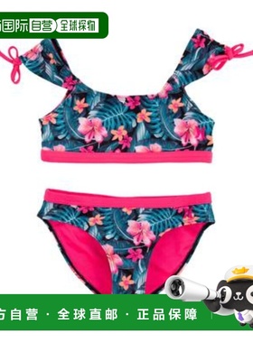 自营Girls Hurley 2-Piece Set Multi UPF 50+ Crop Top Tankini