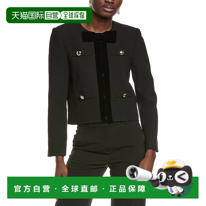 自营Endless Rose Velvet Contrast Jacket - black 美国奥莱直发