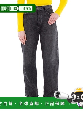 自营 Agolde女士黑色Fran牛仔裤-黑色 美国奥莱直发直筒裤