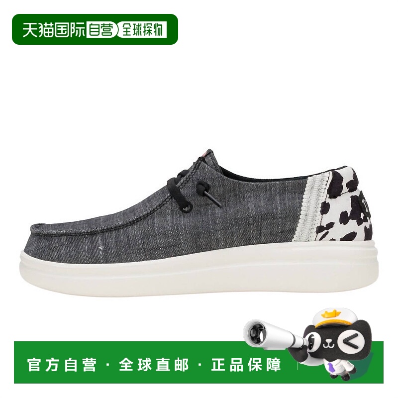 自营hey dudeWomen’S Wendy Rise Animal Slip-On Shoes In Blac
