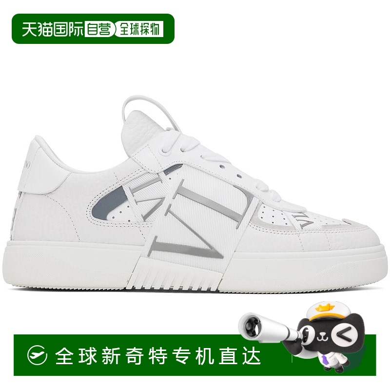 香港直邮潮奢 Valentino 华伦天奴 男士 白色 Low-Top Calfskin V