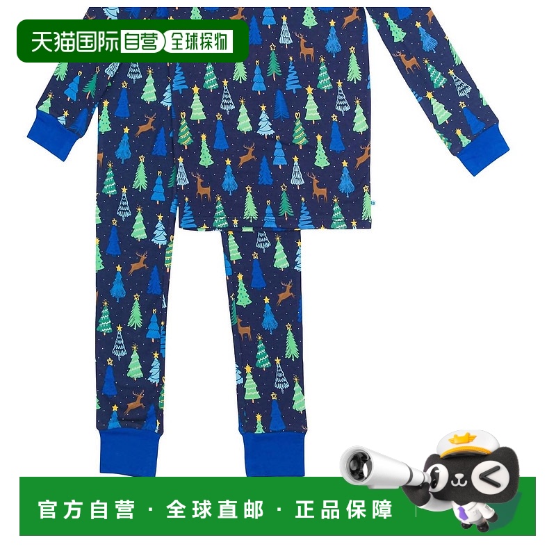 自营rufflebutts男童 Pines 长袖睡衣套装（海军蓝）- 海军蓝 【