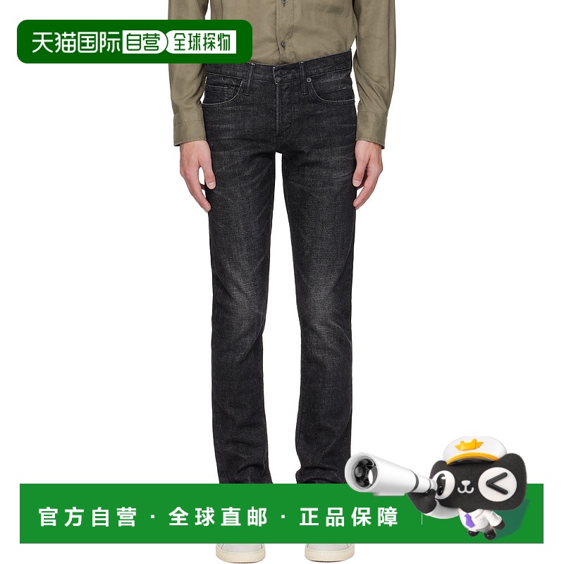 1h可退 香港直邮潮奢 Tom Ford 汤姆 福特 男士 黑色 Selvedge Sl
