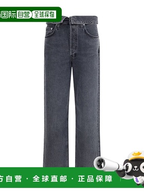 自营 Agolde Echo Taper女式牛仔裤-黑色 美国奥莱直发直筒裤